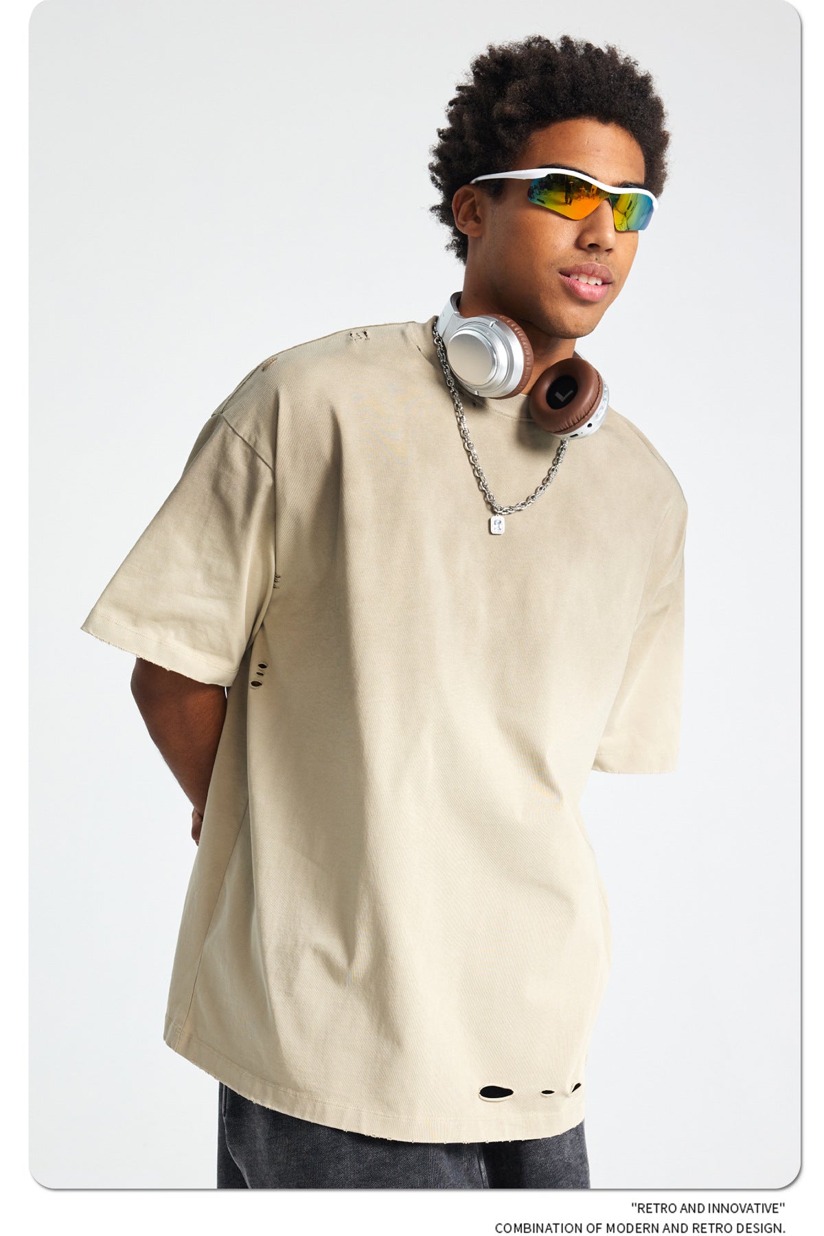 Spray Dye Damage Washed Short Sleeve T-Shirt WN16274