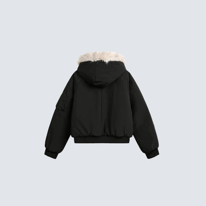 Fake Fur Hooded Padded Jacket WN28079