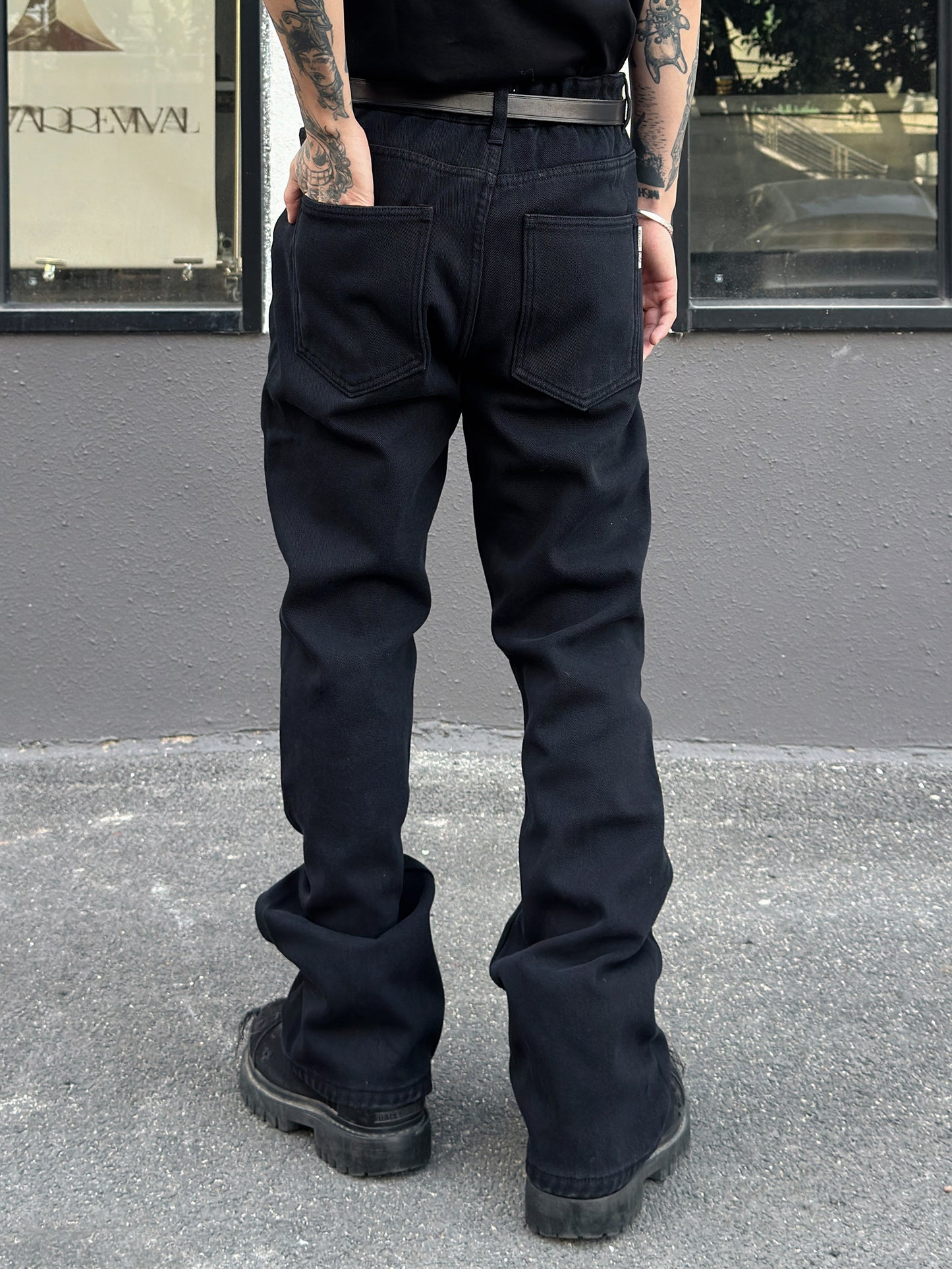 Fleece Lining Slim Straight Denim Jeans WN23002