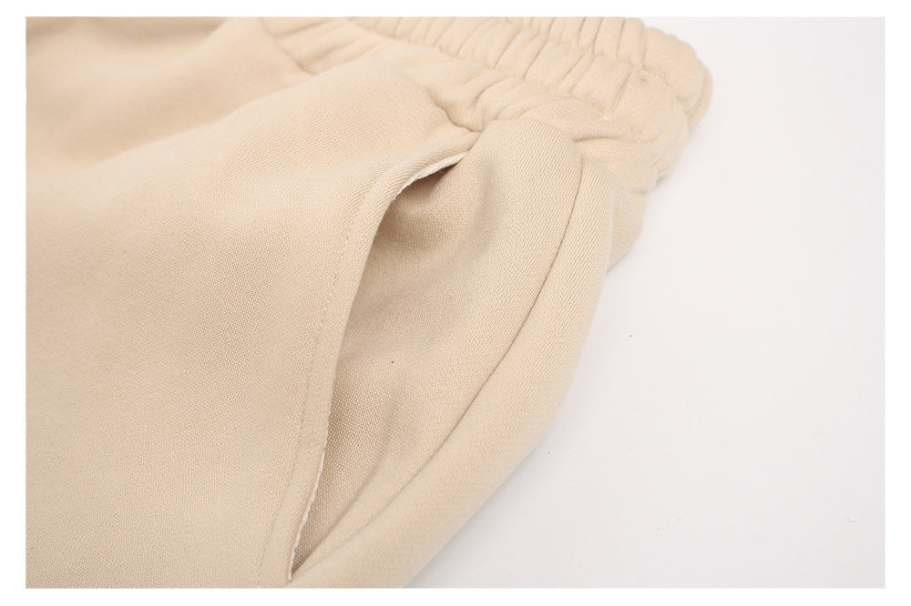 Wide Leg Letter Print Drawstring Sweatpants WN26534