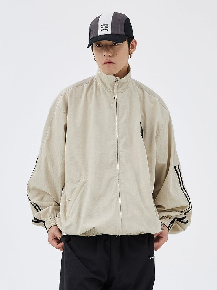 Side Three Bar Loose Sporty Jacket WN8627