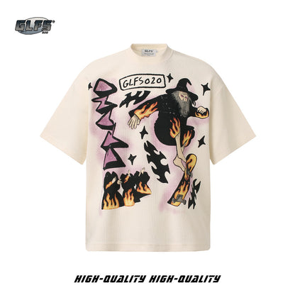 Waffle Artwork Graphic Short Sleeve T-Shirt WN26432