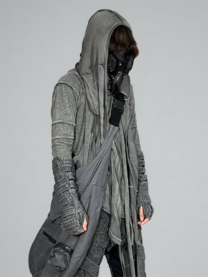 Pleats Slim Washed Long Sleeve Hoodie WN21991