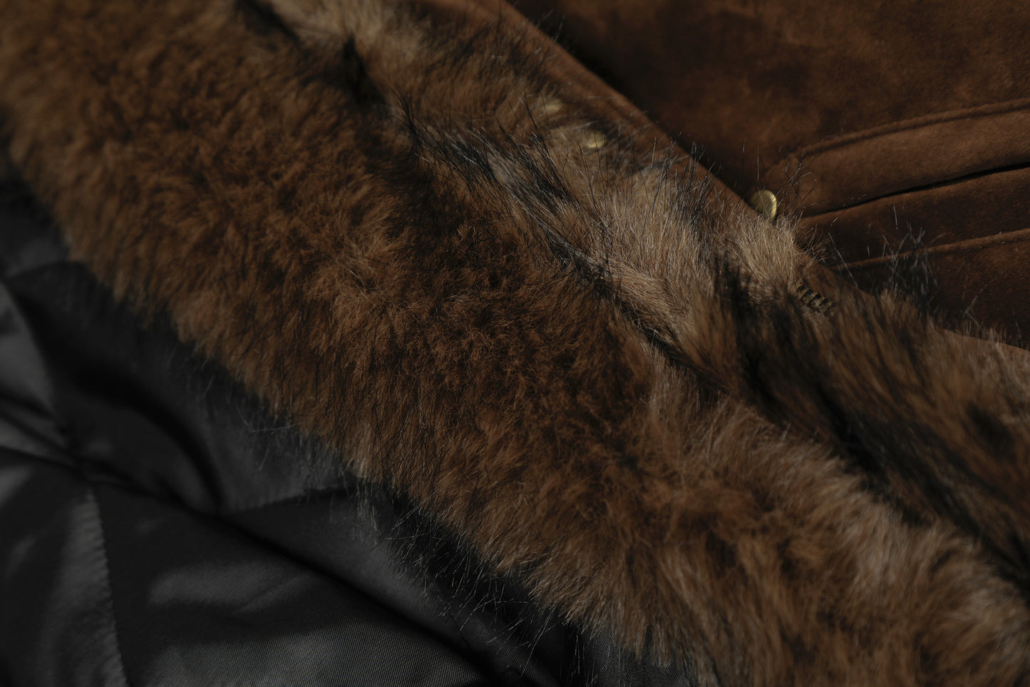 Hooded Fake Fur Collar Metal Buckle Jacket WN23092