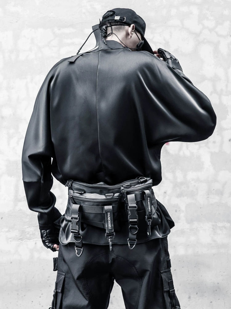 High-Neck Batwing Long Sleeve T-Shirt WN22320