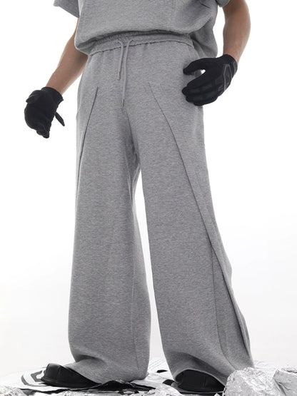 Deconstructed Patchwork Short Sleeve T-Shirt & Pants Setup WN18716