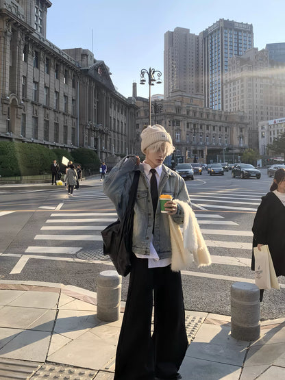 Washed Heavyweight Thick Denim Jacket WN19726