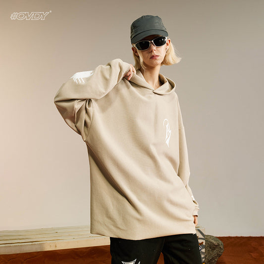 Back Graphic Heavyweight Raw-Hem Hoodie WN12597