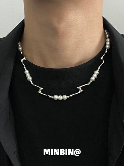 Irregular Lightning Pearl Necklace WN19210