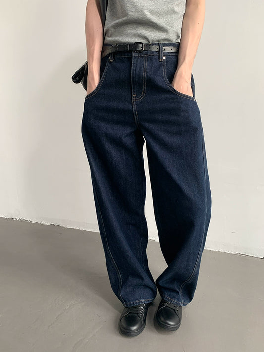 Washed Wide-Leg Denim Jeans WN9690