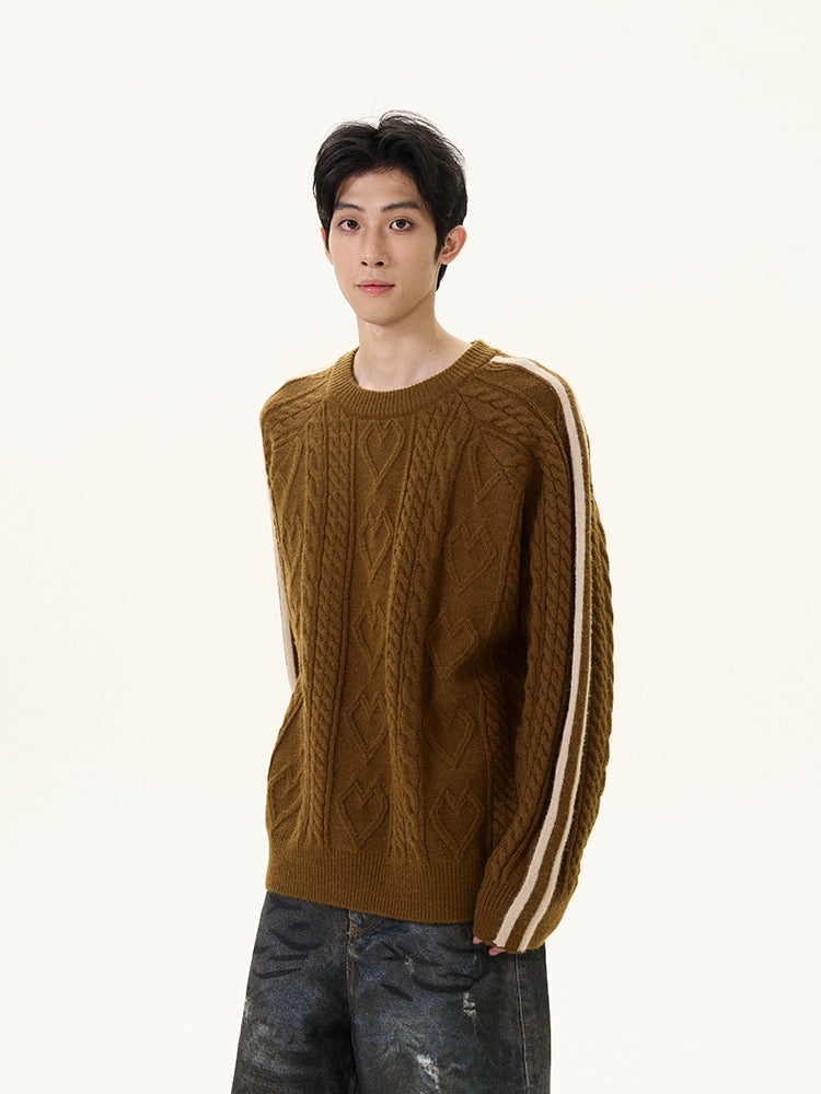 Side Stripes Oversize Knit Sweater WN9482