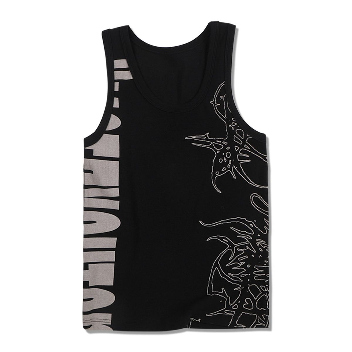 Graffiti High Stretch Slim Fit Ribbed Tank Top WN26688