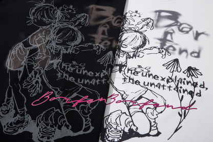 Illustration Graffiti Letter Short Sleeve T-Shirt WN25430