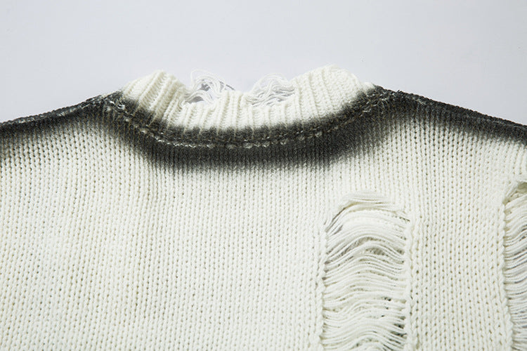 Zebra Print Oversize Knit Sweater WN11414