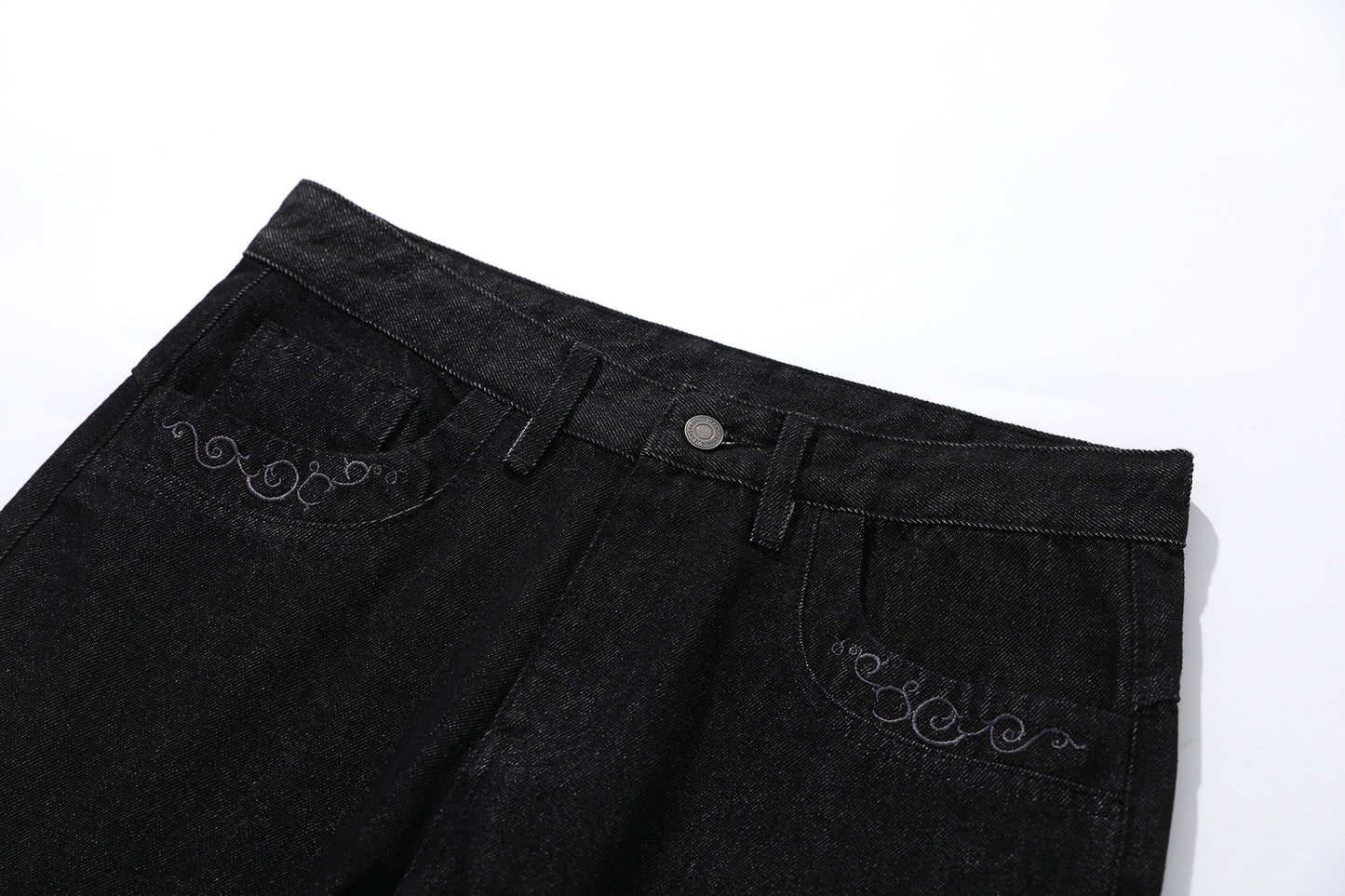 Pocket Embroidery Flare Denim Jeans WN25916