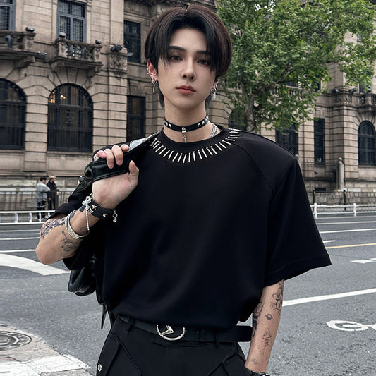 Studs Design Short Sleeve T-Shirt WN25045