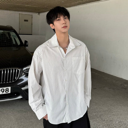 Striped Oversize Long Sleeve Shirt WN25262