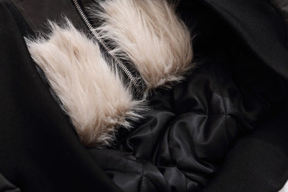 Fake Fur Collar Hooded Puffer Jacket WN28102