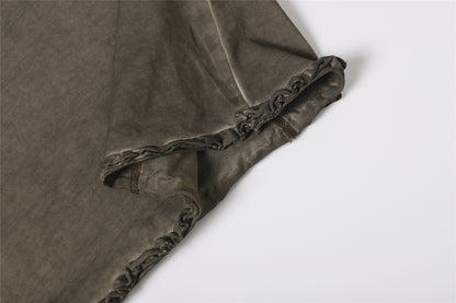 Raw Hem Panel Short Sleeve Polo Shirt WN26963