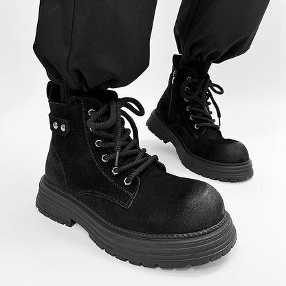 Chunky Lug Sole Platform Lace-Up Zipper Boots WN24548