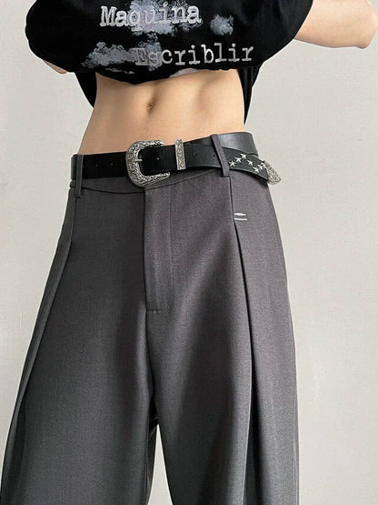 Curved Blade Flare Trousers WN19310