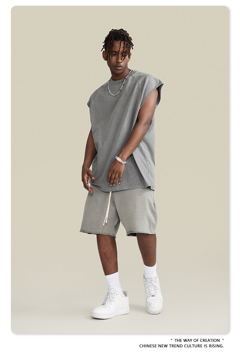 Washed Oversize Tank Top T-shirt WN6447