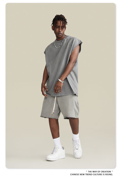 Washed Oversize Tank Top T-shirt WN6447