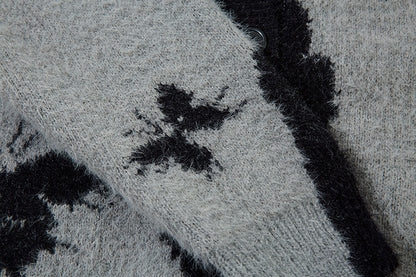 Butterfly Design Oversize Knit Cardigan WN11449