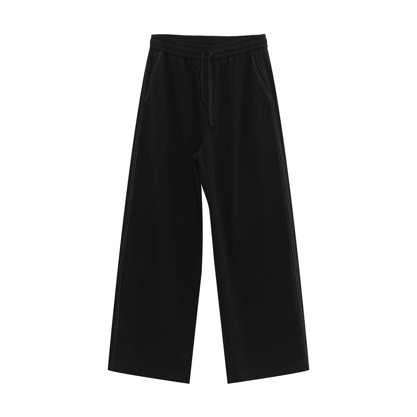 Contrast Stitch Short Sleeve Shirt & Wide Leg Trousers Setup WN24871
