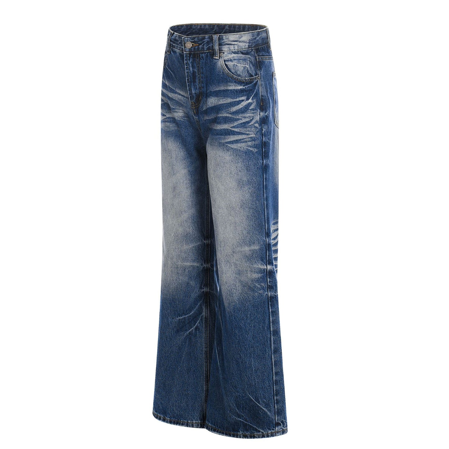 Washed Whiskers Flare Denim Jeans WN25832