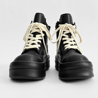 Lace Up Side Zipper Thick Sole Short Boots WN24561