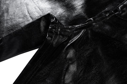 Coated Glossy Flare Denim Jeans WN11356