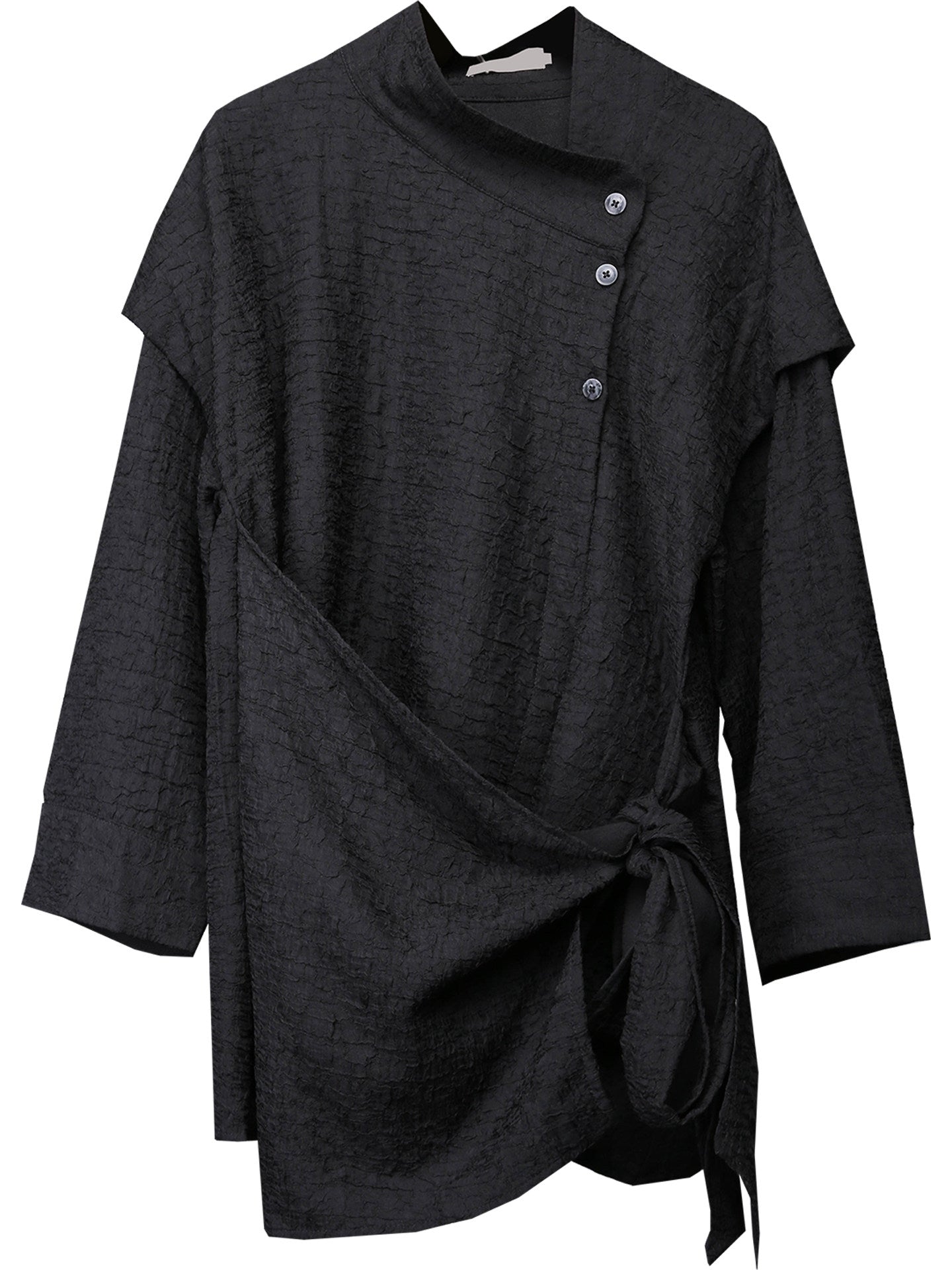 Deconstruct Fake Layered Strap Long Sleeve Shirt WN22526