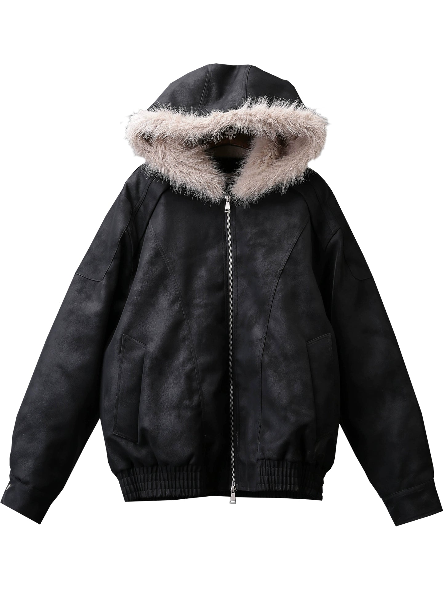 Fake Fur Oversize Hooded Jacket WN22398