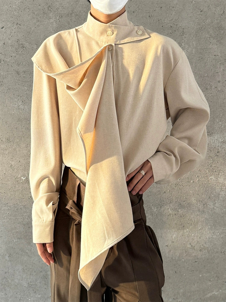 Chinese Style Standing-Collar Long Sleeve Shirt WN19959