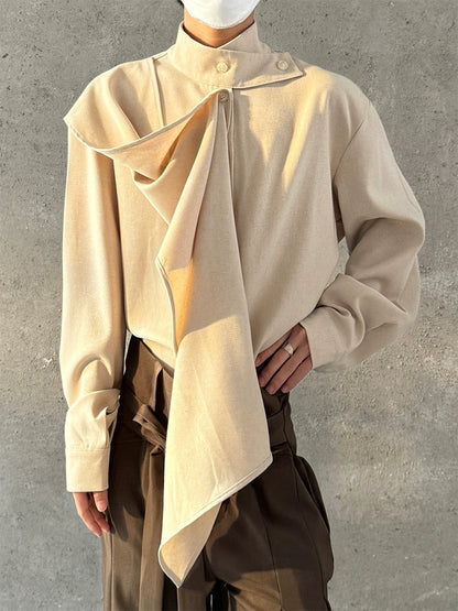 Chinese Style Standing-Collar Long Sleeve Shirt WN19959