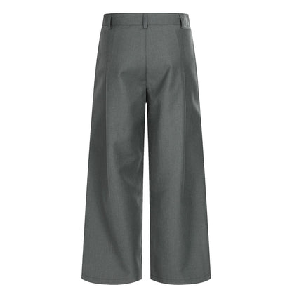 Deconstruction Pleats Draped Wide Leg Trousers WN25894