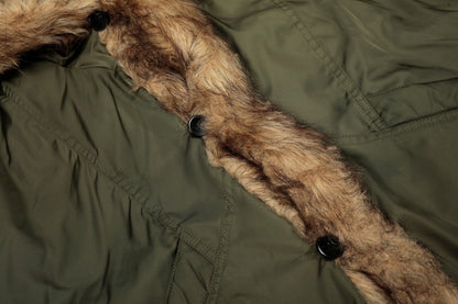 Fake Fur Trim Hooded Oversize Puffer Jacket WN27923