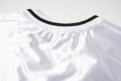 Dog Print V-Neck Breathable Sporty Short Sleeve T-Shirt WN26841