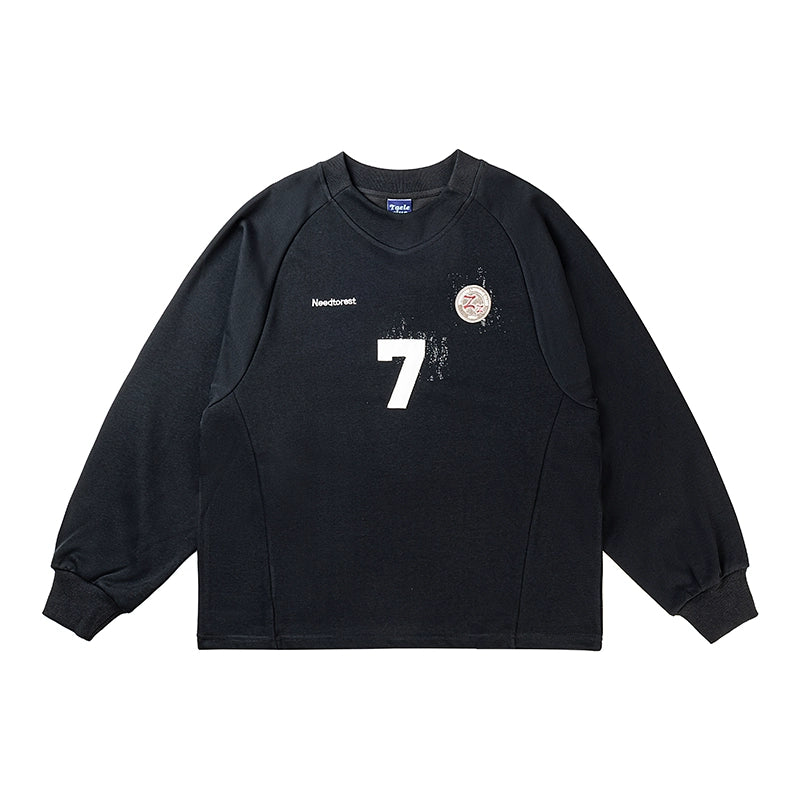 Oversize Sporty Long Sleeve Sweatshirt WN8329