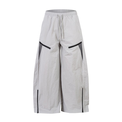 Patchwork Zipper Outdoor Straight Pants WN26926