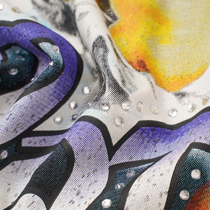 Art Graphic Print Short Sleeve T-Shirt WN28086