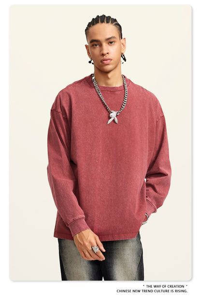 Oversize Washed Long-sleeve t-shirt WN6053