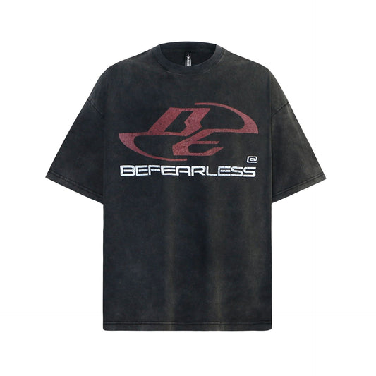 Graphic Letter Washed Oversize Short Sleeve T-Shirt WN18566