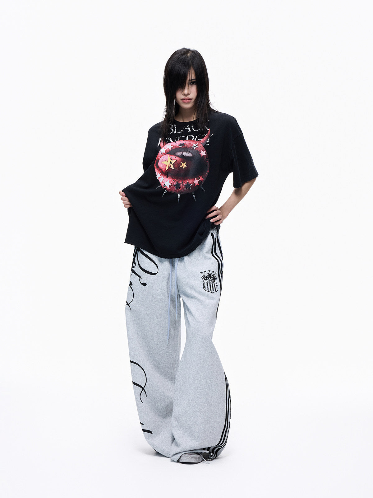 Graphic Print Oversize Short Sleeve T-Shirt WN27303