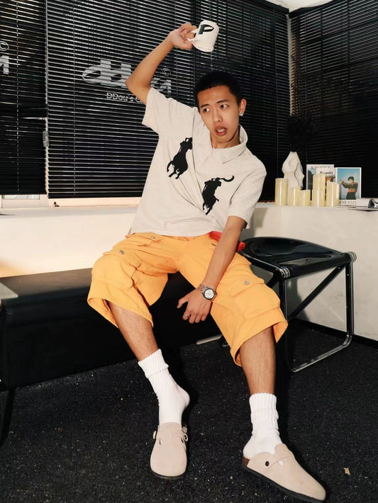 Graphic Print Design Short Sleeve T-Shirt WN19102