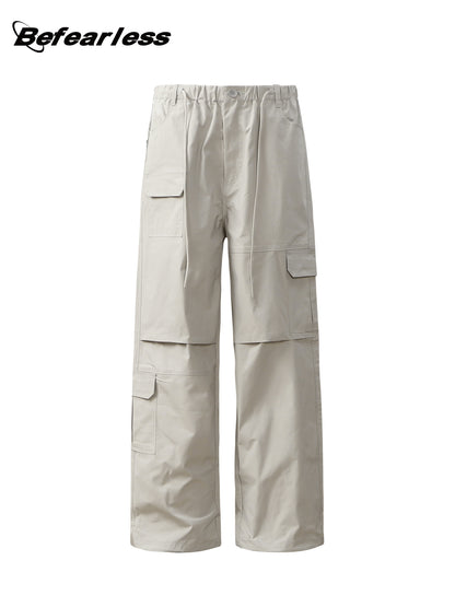 Multi Pocket Panel Wide Leg Cargo Pants WN26194