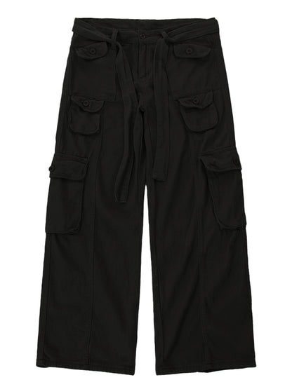 Large Pocket High Waist Workwear Pants WN5683
