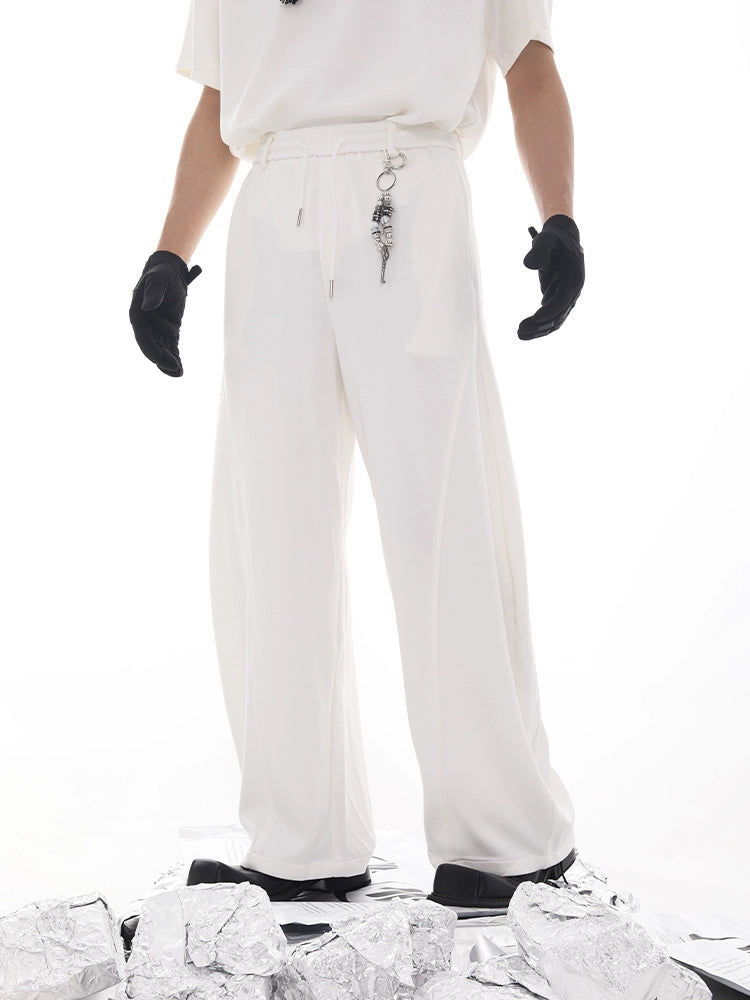 Pendant Decor Scuba Wide Leg Sweatpants WN18624