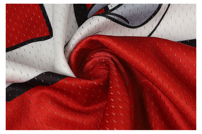 Sporty Mesh Cartoon V-Neck Short Sleeve T-Shirt WN26503